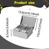 Condiment Server Stainless Steel Kitchen Organizer Tray Seasoning Box Dispenser Spice Container