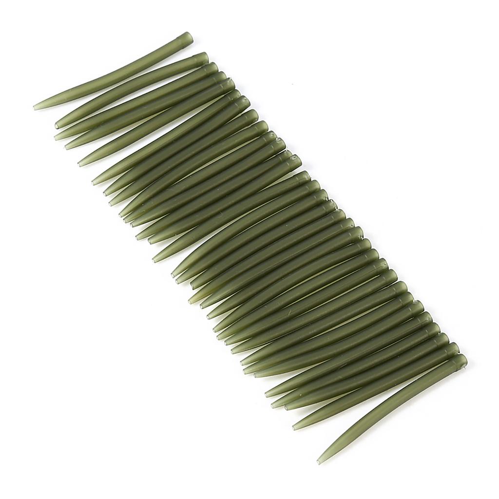 30 STÜCKE 51MM Angelzubehör Sleeves Anti Rigs Karpfenangeln Zubehör(Braun)