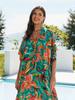 Beach Kaftans Flower Printed Summer Holiday Maxi Dresses Button Decoration Holiday Bathing Suits Hot Sales