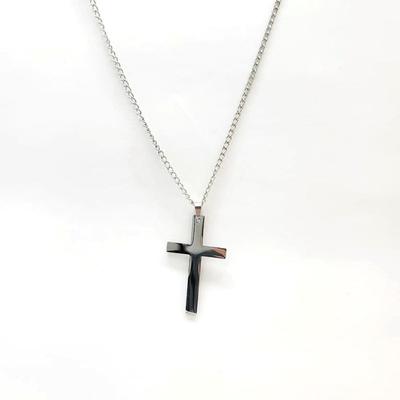 Cross Necklace Fashion Friendship Surgical Cross Necklace Silver Men's Cross Necklace Wooden Cross Necklace