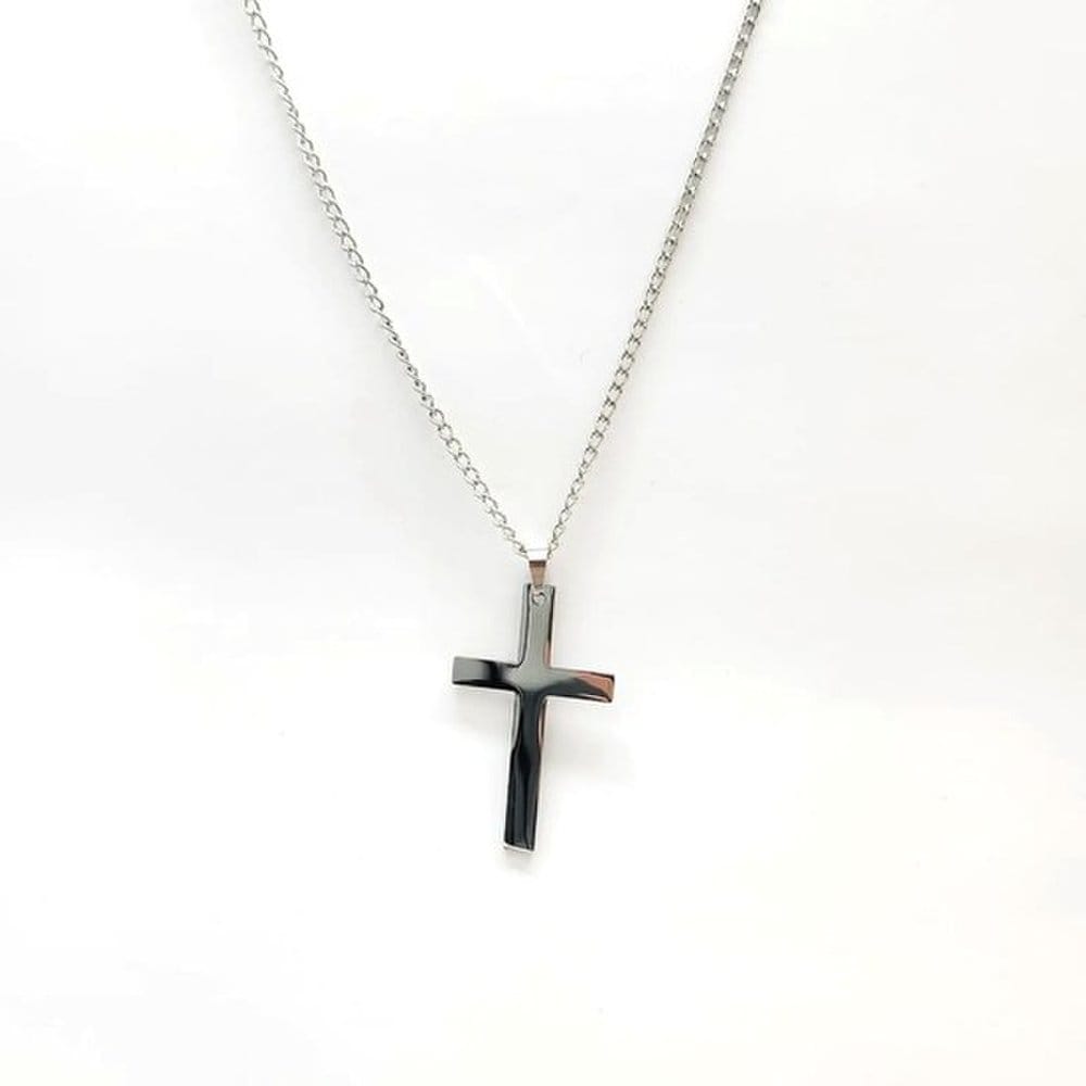 Cross Necklace Fashion Friendship Surgical Cross Necklace Silver Men's Cross Necklace Wooden Cross Necklace