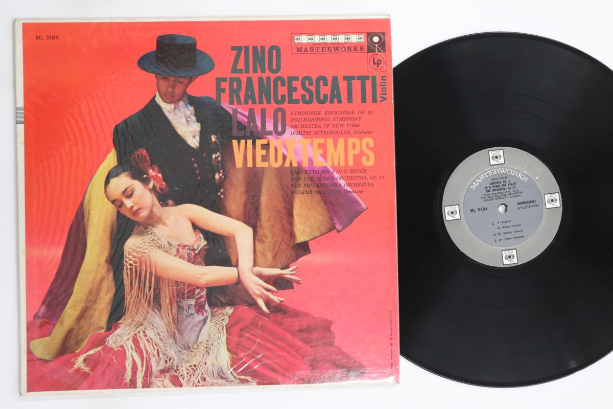 

LP Record ZINO FRANCESCATTI, DIMITRI MITROPOU - Lalo Symphonie Espagnole Op21 / Vie ML5184 COLUMBIA MASTER 1957 US Classical Used