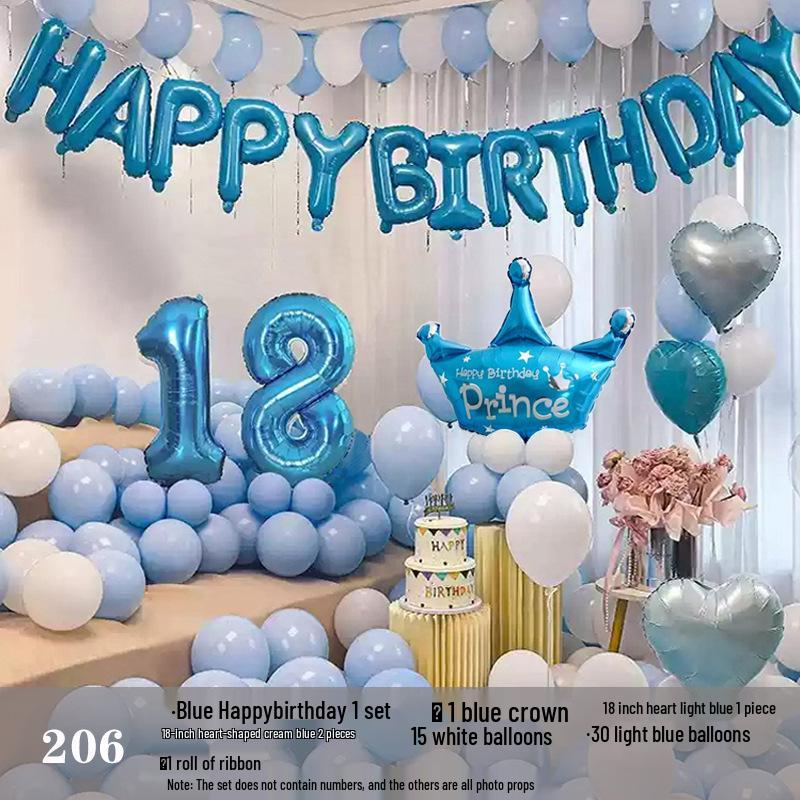 Romantic Birthday Balloon Set: High-End Decorations for Boyfriend or Girlfriend