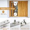1 Set 360 Degree Rotate Stainless Steel Hidden Door Hinge Kit Heavy-duty Door Pivot Hinge for Wooden Door/Secret Doors/Bookshelf