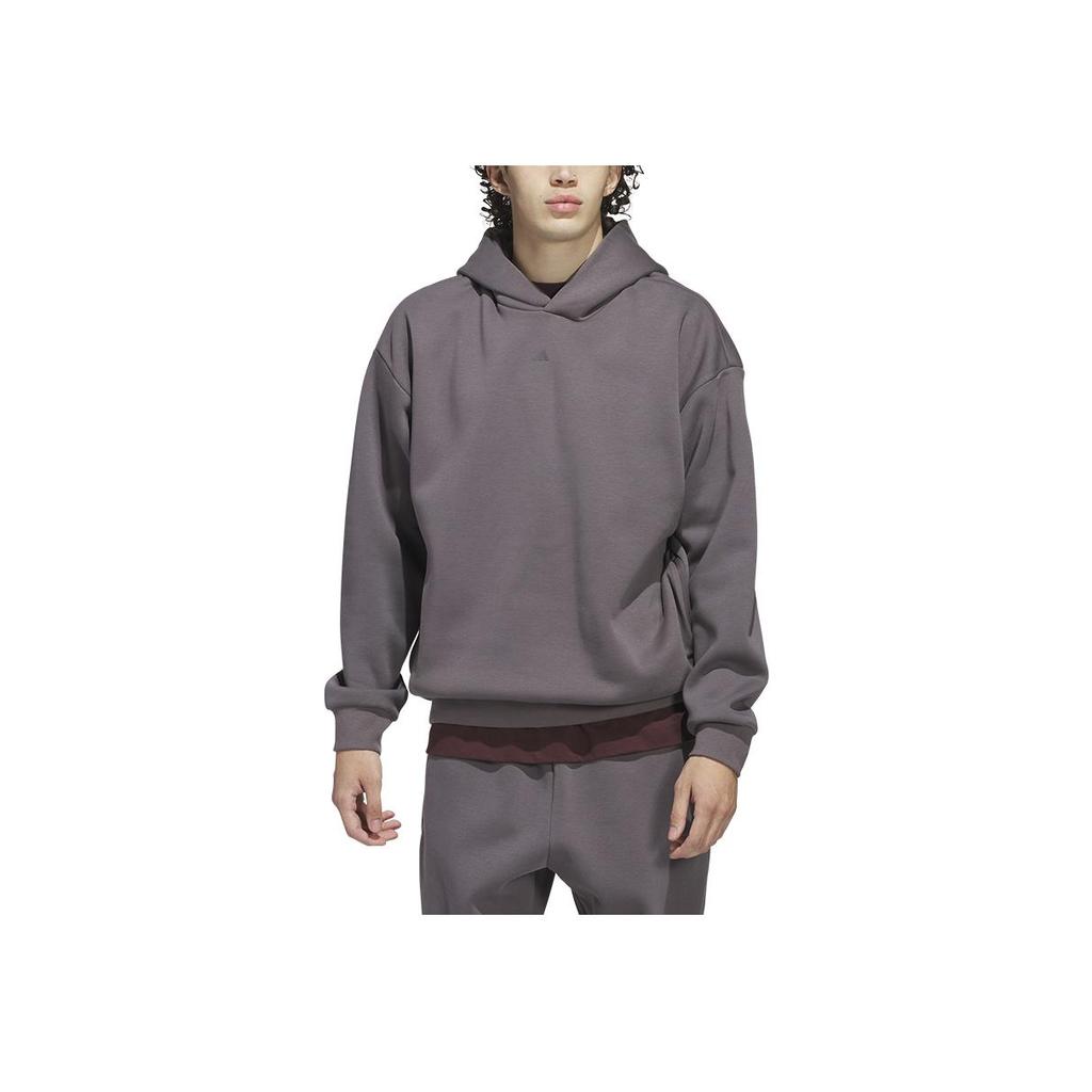 Adidas Basketball Ss25 Logo Comfortable Casual Hoodie, Unisex Basketball Streetwear Hoodies Charcoal Gray JL6873