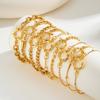 Fashion Stainless Steel Bubble Buckle Gold Bracelet Twist Chain Bead Separator Chain Round Snake Chain Nc Chain Women'S Jewelry 2465