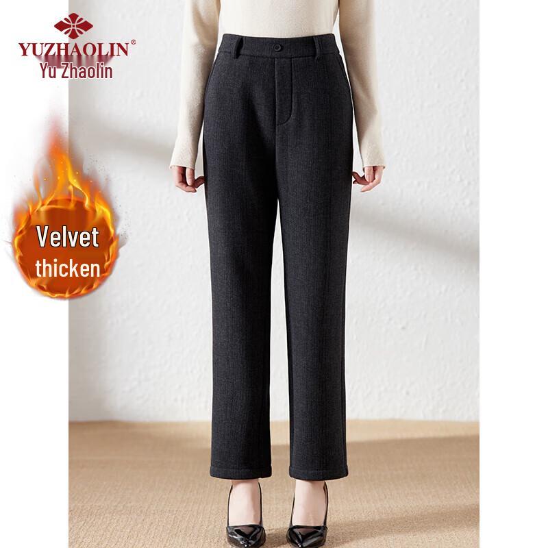 

Yuzhaolin Women s Mid-Aged Velvet-Lined Warm Straight-Leg Pants L