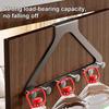 Over-the-Door Hanger Heavy-Duty 6 Hooks Hanger Space-Saving Organizer Over The Door for Coats Hats Scarves Towels Bedroom Bathroom Entryway