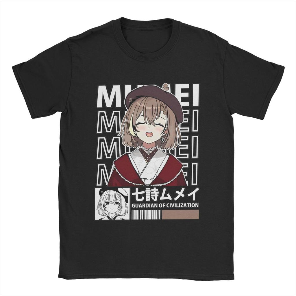 Summer Men Women's FuwaMoco Nanashi Mumei Kimono Shirt Merch Pure Cotton Tops T-shirt Casual Tee Shirt