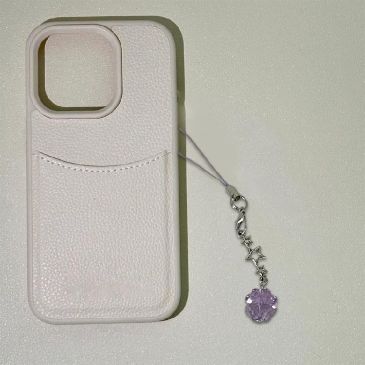 Elegant Crystal Clovers Phone Accessory Youthful Crystal Four Leaf Clovers Phone Hanging Charm Stylish Phone Charm Gift
