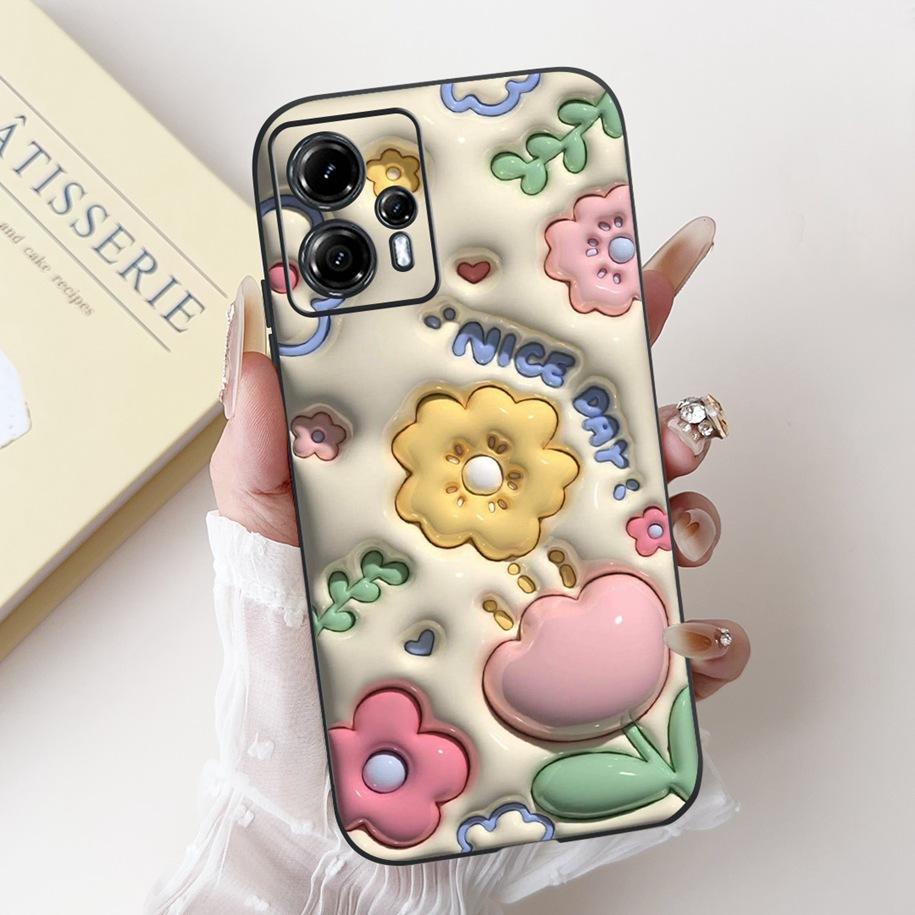 For Motorola Moto G13 G23 Case Lovely Panda Daisy Painted Cover Soft Silicone Phone Case For Moto G23 G 13 MotoG13 MotoG23 Coque