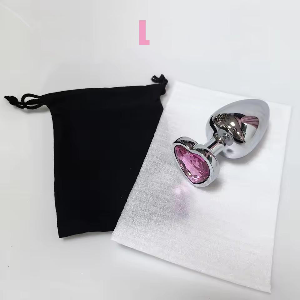 Heart Base Metal Anal Plug Stainless Beginner 5 Size Butt Plug Anus Masturbation Stimulator Dildos Adult Sex Toys For Man Women