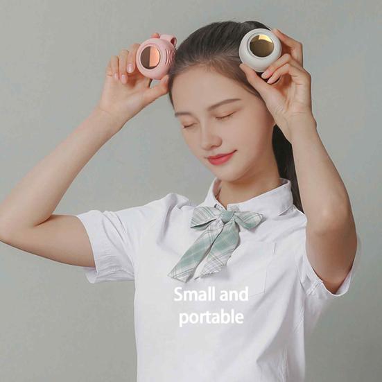 Mini Belt Fan Portable Clip-On Small Fan with 360 Degree Swivel Clip Bladeless Safety Design 3-Speed Silent USB-C Rechargeable Wearable Personal Fan
