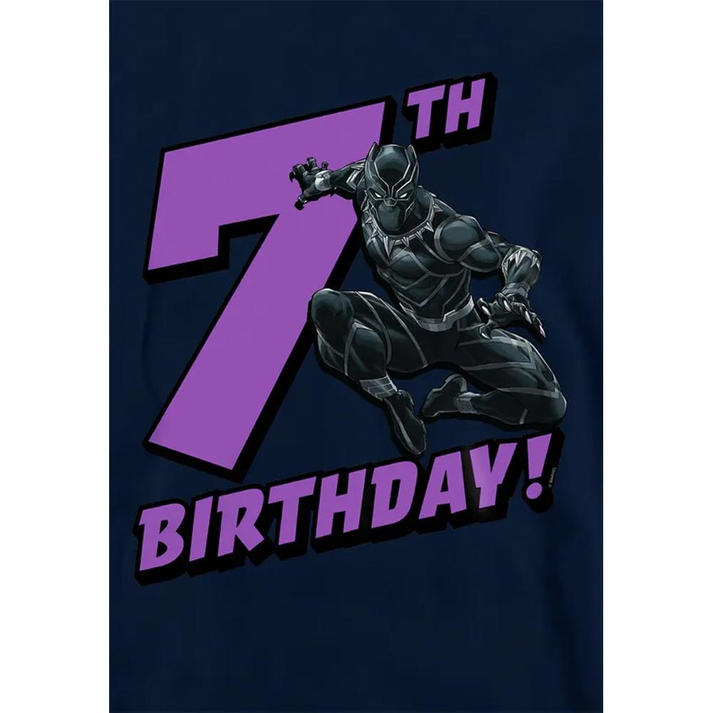 Black Panther Childrens/Kids 7th Birthday Hoodie