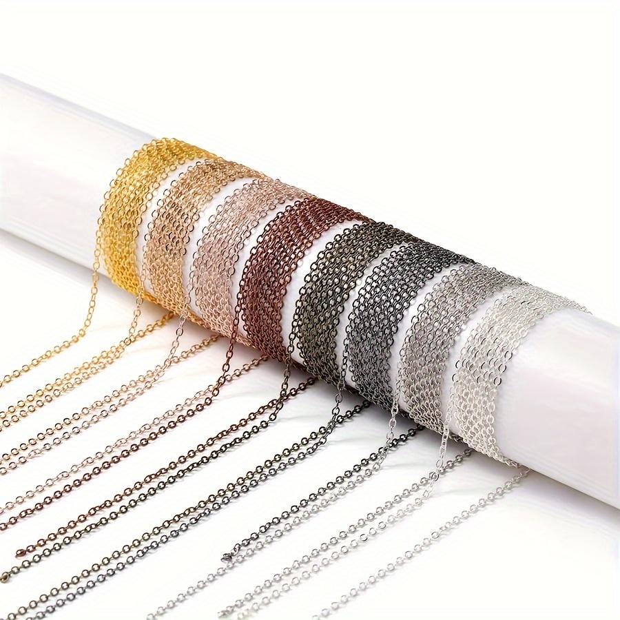 61Pcs/Set Alloy Bulk Link Chain With Jump Rings Lobster Clasps Necklace Chains For DIY Jewelry Making Supplie Necklaces Accessories