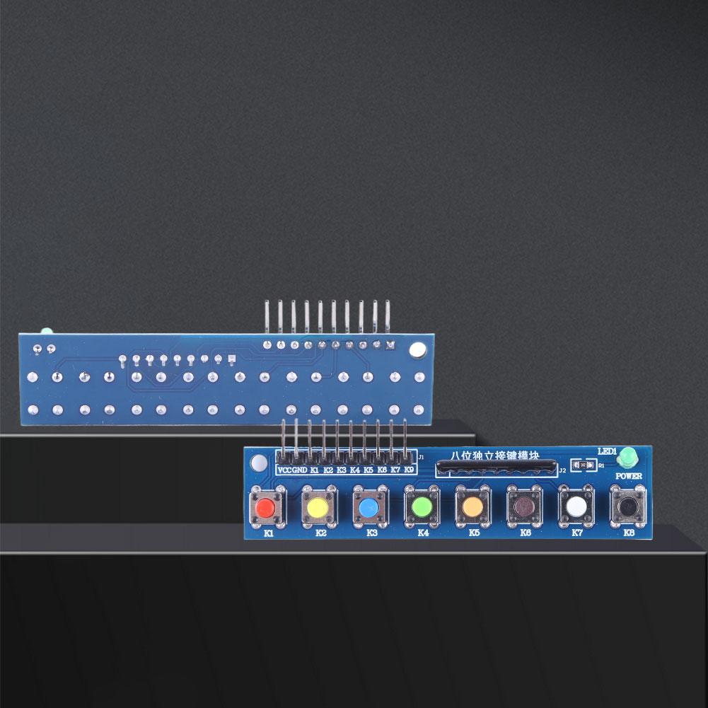 8 Independent Key Button Touch Button Module with LED Indicator Keyboard Module Keypad Module for Arduino ARM