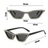 New Retro Small Cat Eye Sunglasses Triangle Frame Diamond Crystal Sparkling Shades Disco Party Glitter Sun Glasses for Women