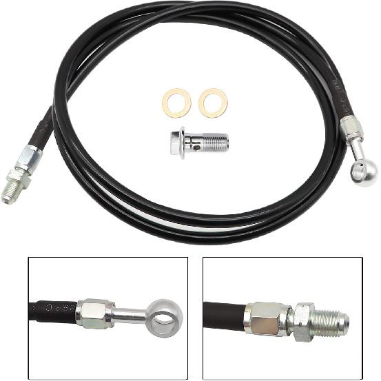FZJDSD Stainless Steel Clutch Line 55 inch Compatible with Honda Civic 1992-2000 Compatible with Honda Del Sol 1993-1997 Compatible with Acura