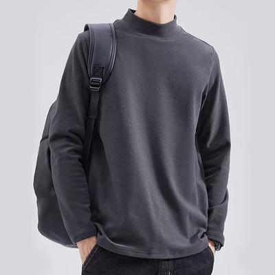 Półgolf Termiczny Kombinezon Męski Dwustronny Niemiecki Aksamitny Sweter Na Jesień I Zimę Koszula Męska Z Długim Rękawem T-shirt