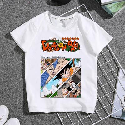 2026 Latest Dragon Ball Cartoon Printed Thin Tshirt Shortsleeved Boys Allmatch Halfsleeved Parinchild Top