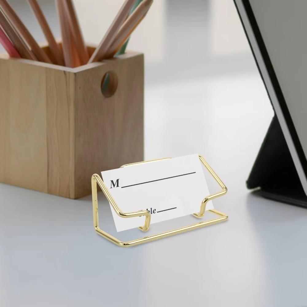 Minimalist Name Card Stand Rustproof Photo Stand Display Rack Card Display Stand  Front Desk