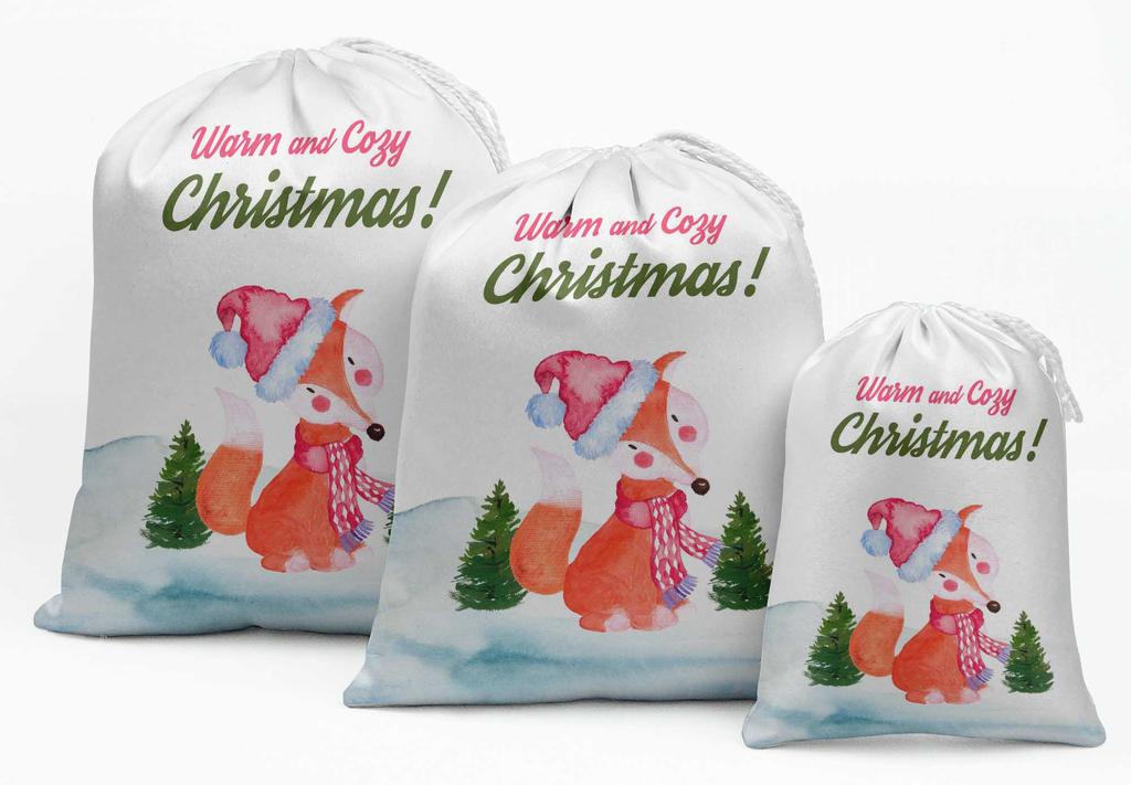 Darling Souvenir Blue House & Tree Christmas Party Supplies Gift Pouches Favor Candy Bags 15
