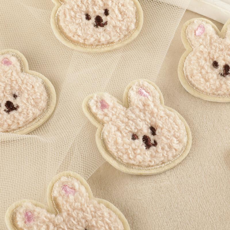 Embroidery Label Shoe and Hat Accessories Towel Embroidery Cartoon Rabbit Embroidery Sticker DIY Self-adhesive Embroidery Patch Sticker