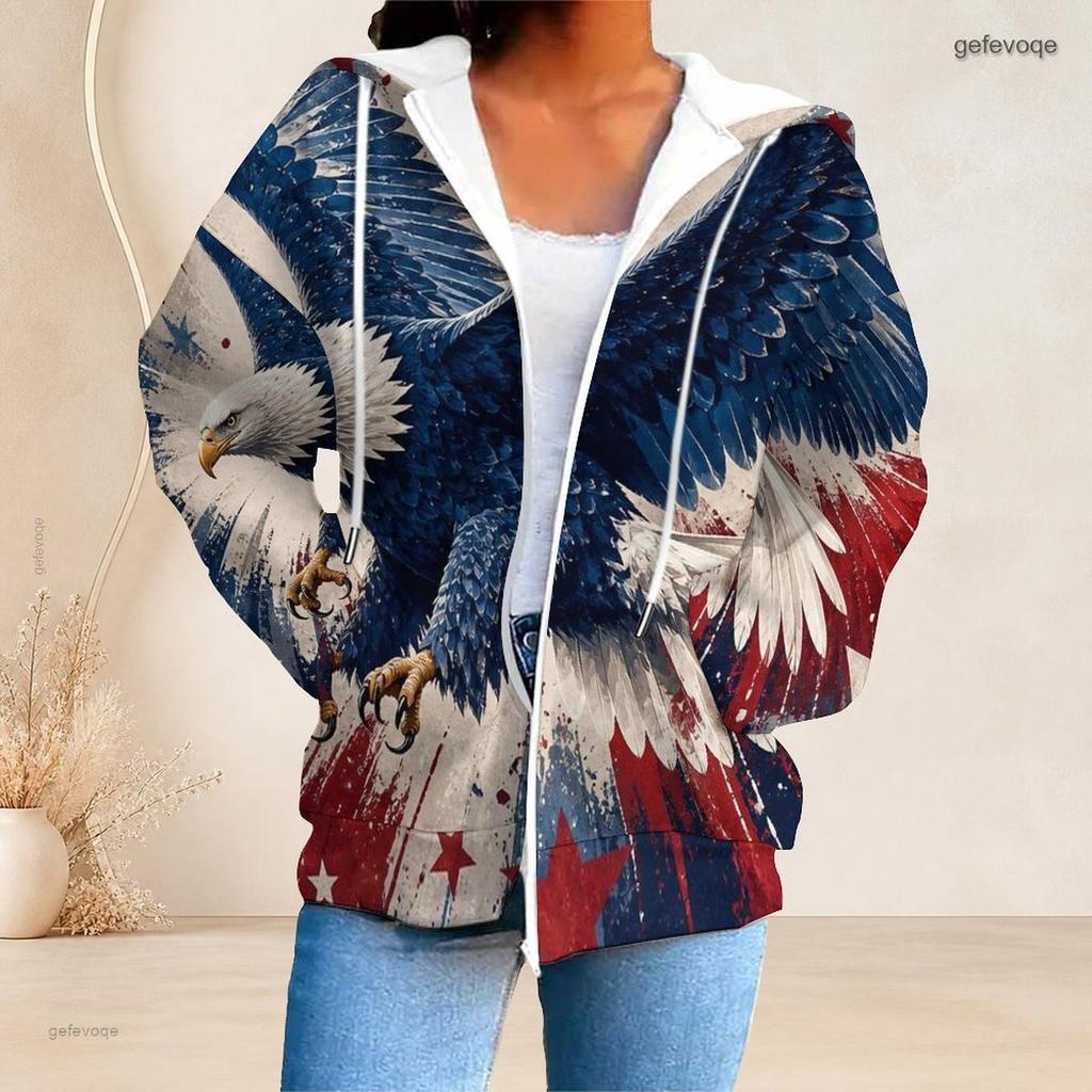 Ladies Plus Size Zipper Hoodie Colorful Swirl Heart Star Art Print Long Sleeve Casual Hooded Sweatshirt
