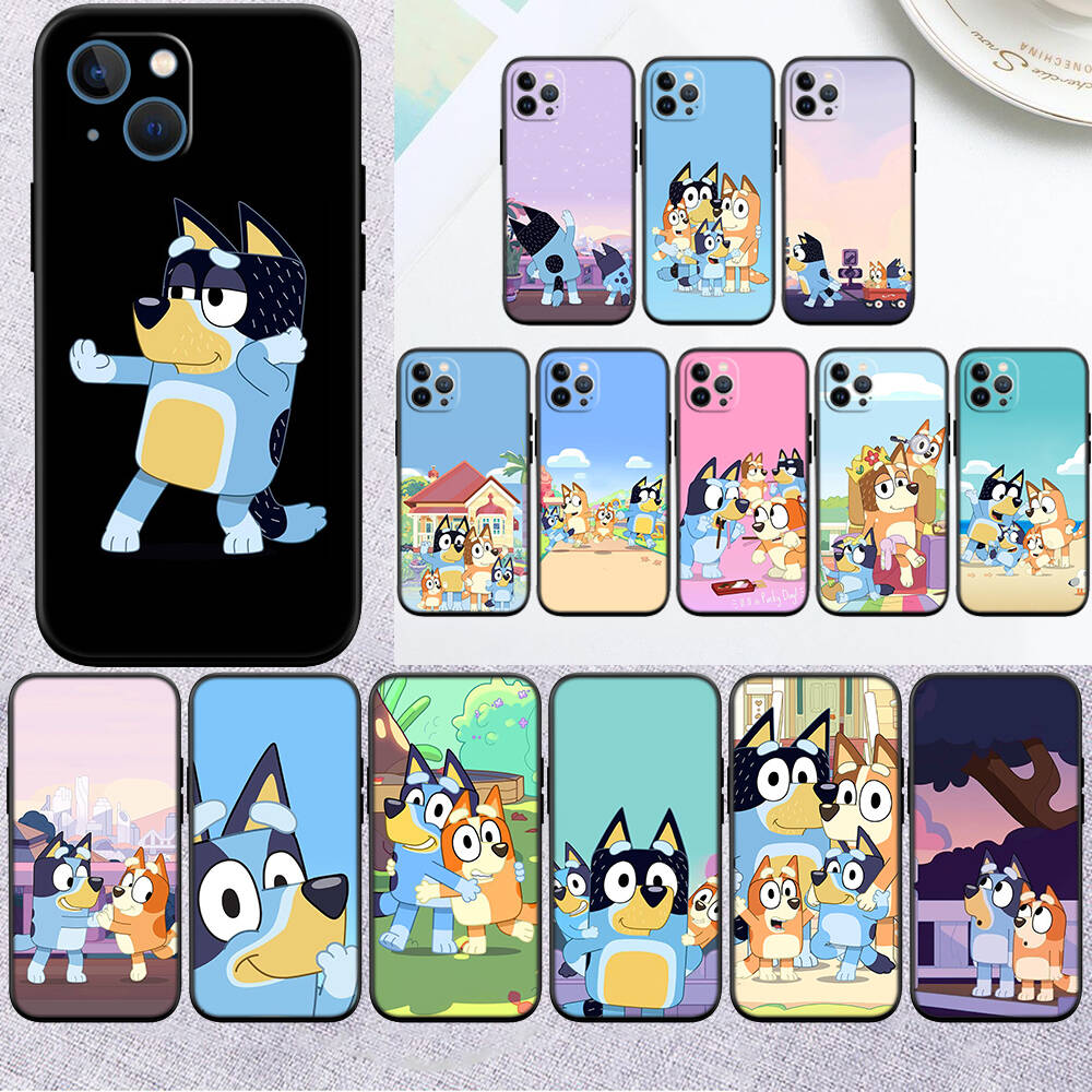 MH23 Bluey Phone Shell for Samsung S20 S21 S22 S23 S24 FE Ultra Plus Lite S21S A55 A07 A17 F06 F16 M06 M16 M56 A36 A37 A57