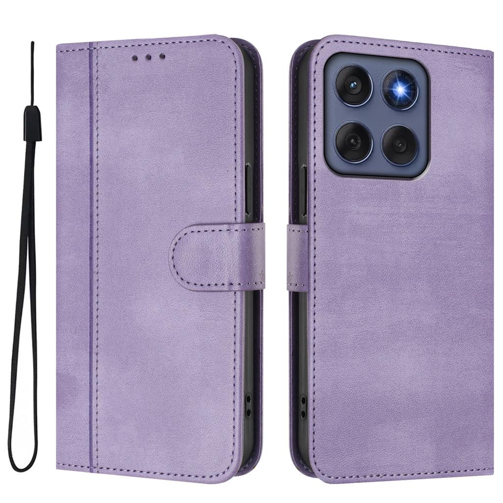 For Motorola Edge 60 5G/60 Fusion 5G Cases Wallet Stand Retro Texture Leather Phone Cover with Lanyard