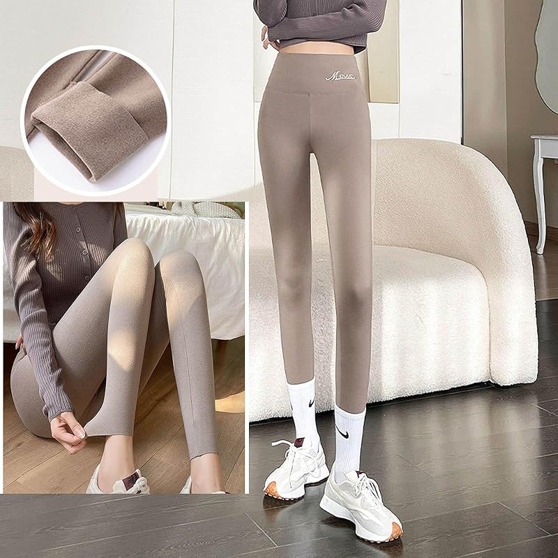 [Haru fourfivesix] Was it warm? pants ladies high waist leggings bottom of pants thermal inner Thin for winter Heat retention long spats extend warm
