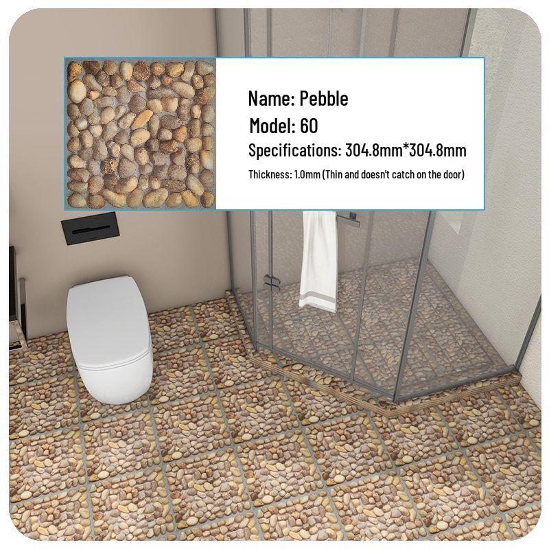 PVC Self-Adhesive Waterproof Stone Plastic Floor Sticker for Bathroom and Kitchen