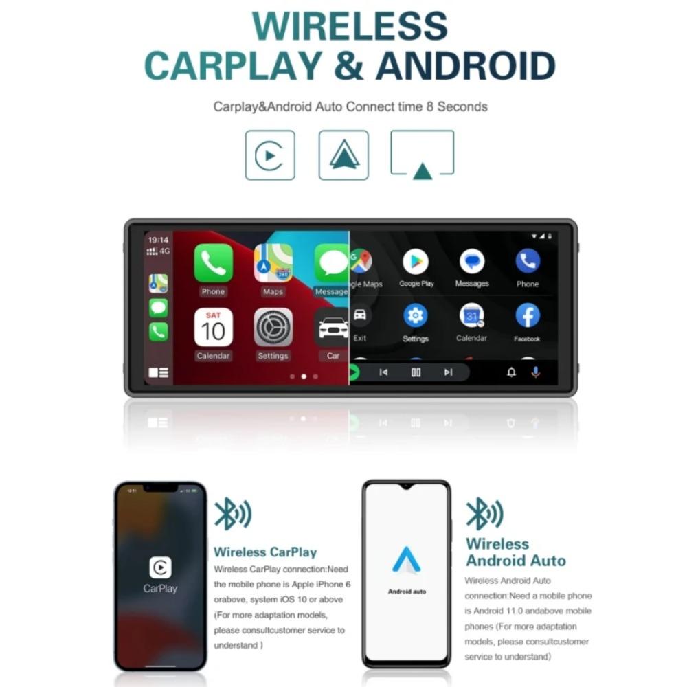 Bezdrátové autorádio Carplay Univerzální 10,26palcový dotykový displej Multimediální Přehrávač videa Android Auto Mirror Link Displej Navigace