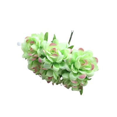 6Pcs Flores Falsas de Seda Artificial Floral Buquê de Casamento Festa Decoração de Casa