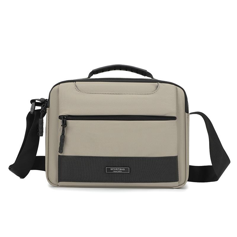 Durable Crossbody Bag Men's Large Capacity Water-Repellent Shoulder Bag Commuter Business Handbag
