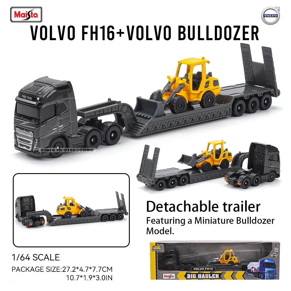 Maisto 1:64 SCANIA 770 S Volvo Gaffeltruck Transportkjøretøy Gravemaskin trykkstøpt presisjonsmodellbil Modellsamling gave