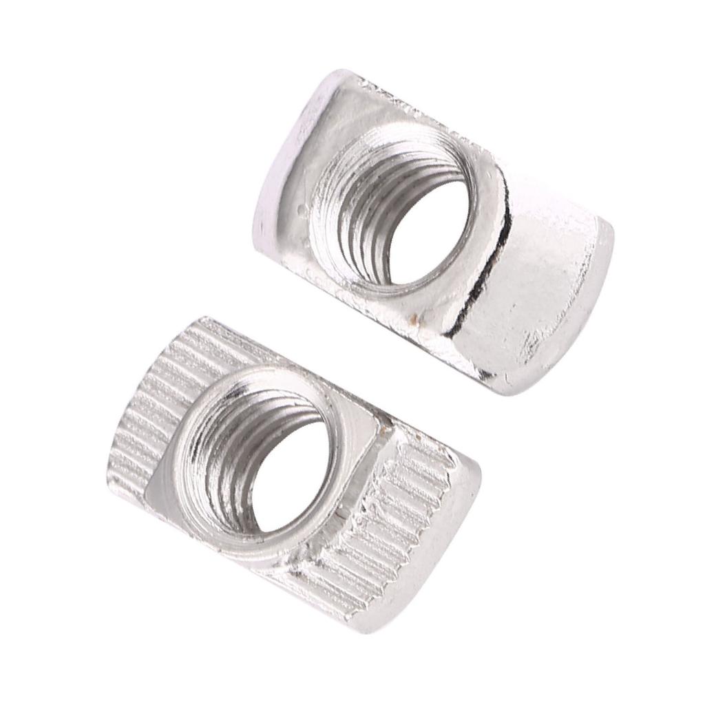 T Slot Hammer Head Nut Nickel Plated Carbon Steel Fastener For Aluminum Profile (EU30 M4*15.5*8)