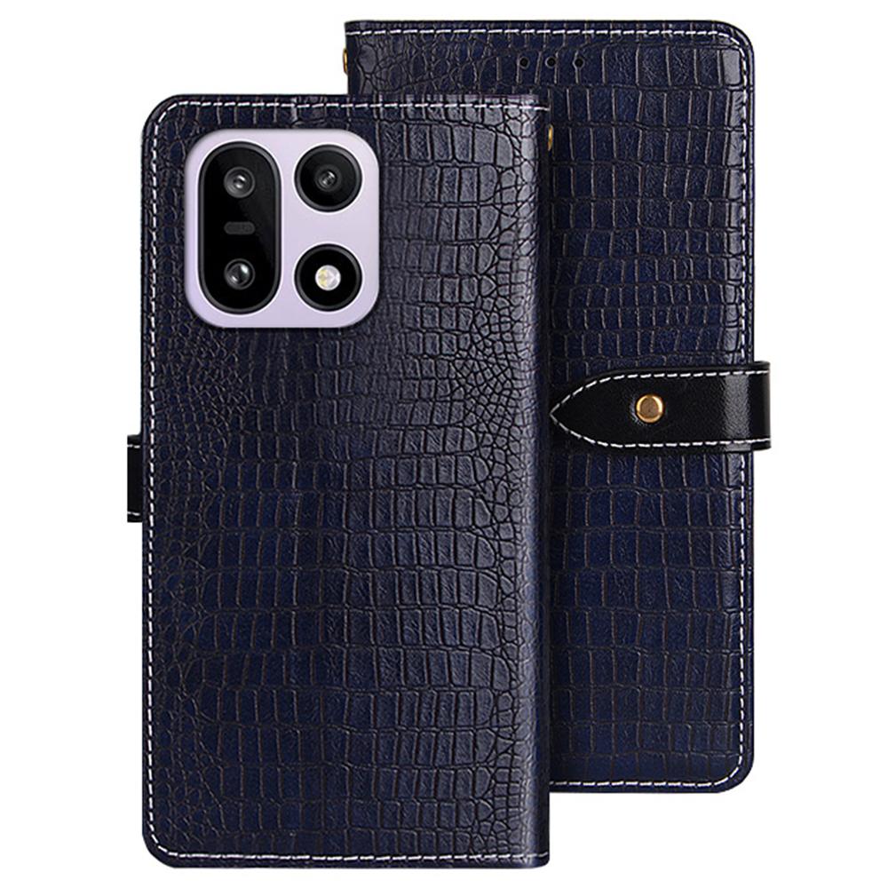 IDEWEI For OnePlus 15 5G Case Crocodile Texture PU Leather Flip Phone Cover
