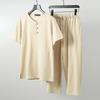 Summer Men Shirt S-9XL Plus Size Cotton Linen Suit Large Size Shirt with Pants Men 5 Colors