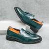 New Luxury Business Crocodile Pattern Leather Loafers Driving Shoes Formal Tassel Shoes Men's Leisure Slip-on Pea Shoes