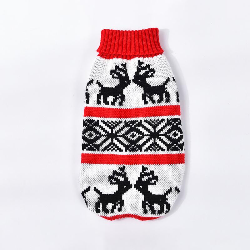 Christmas Reindeer Dog Sweater Knitwear for Cold Weather Small Medium Dogs Turtleneck Pet Cat Clothes Dog Winter Coat Costume