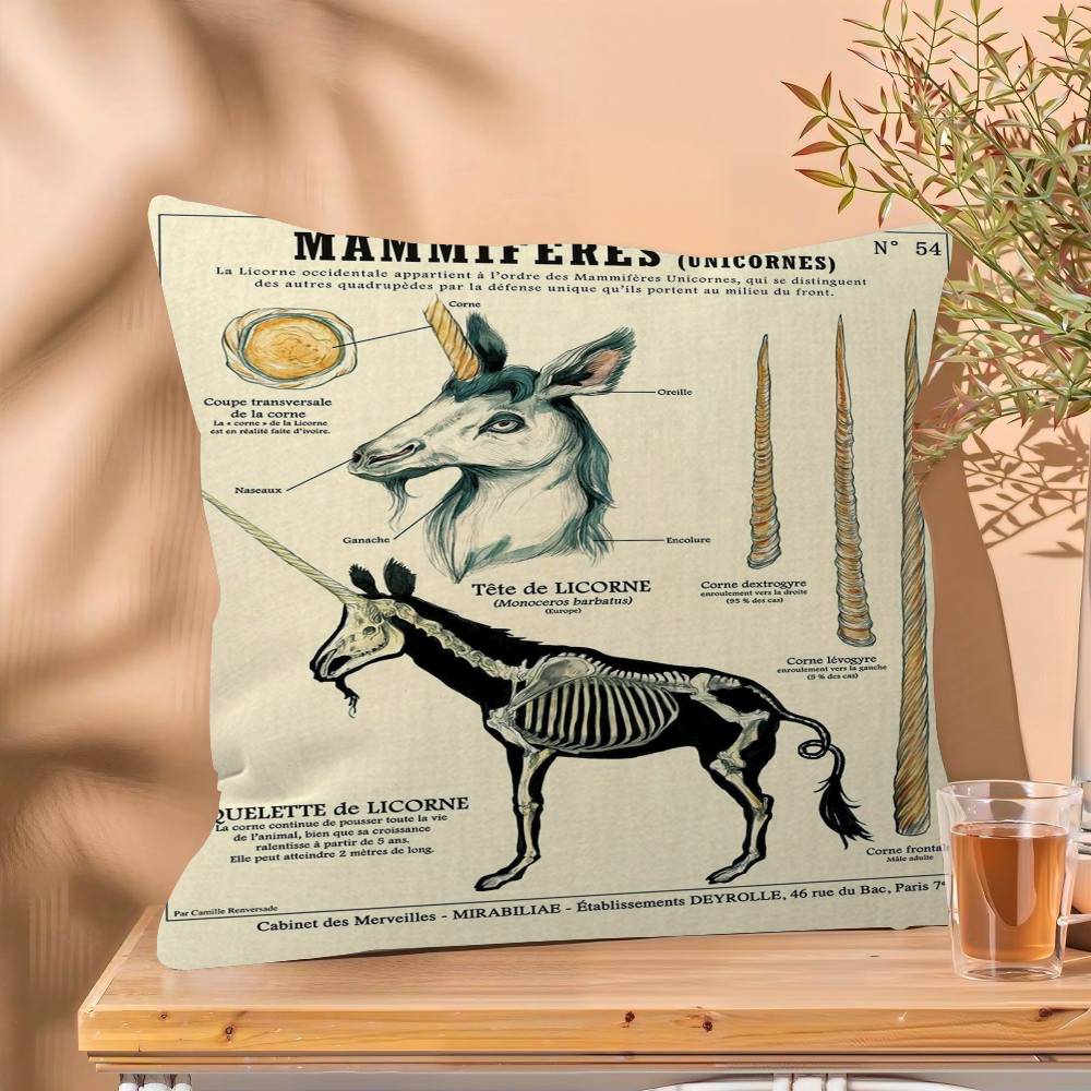 Curious Creatures Retro Personalized Pillow Dust Cover Bedroom Kids Party Decoration Pillowcase Birthday Children Gift