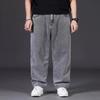 Large Size Jeans Men's Autumn Plus Fat Plus Size Men's Pants Loose Straight Fat Man Wide Legs Elastic Waist Trousers