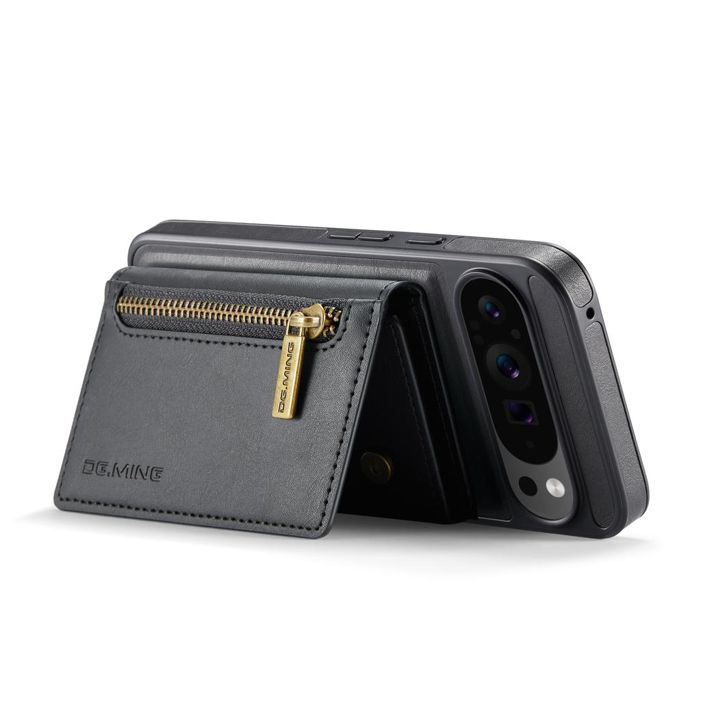 DG.MING M5 Series For Google Pixel 9 Pro XL Case Detachable Magnetic Leather Phone Cover with Card Slots