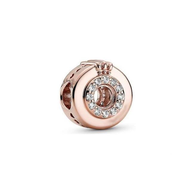 Rose Gold Crown Perlen Charm Bead Fit Original Mode Charms Silber 925 Armband Frauen Schmuck