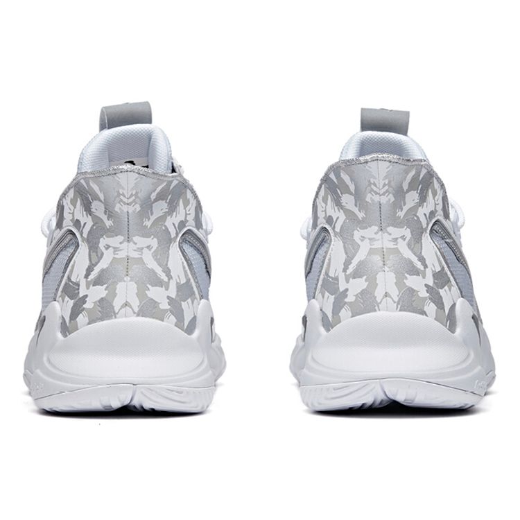 Anta Comfortable Versatile Shock Absorbing Non-Slip Wear-Resistant Mid-Top Basketball Shoes Men Sneaker Silver 11941662S-6
