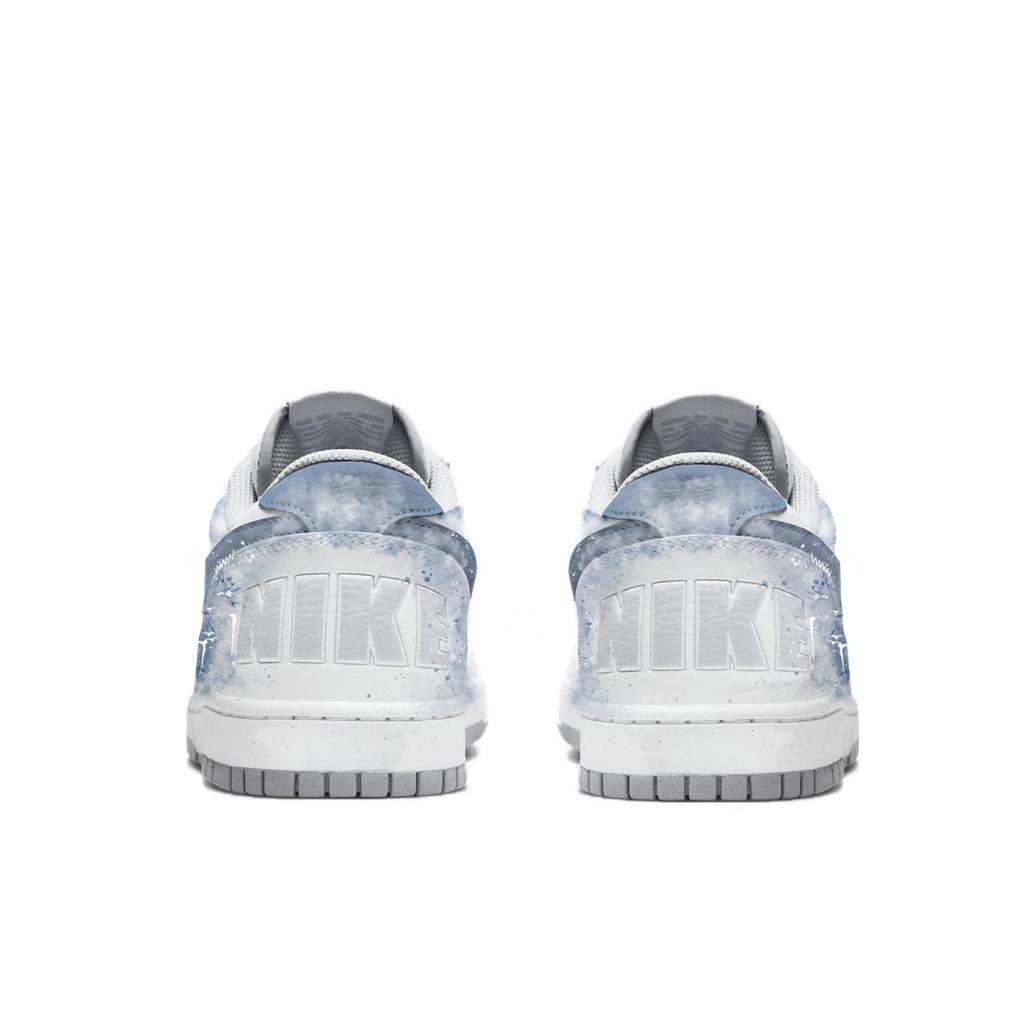Nike Big Blue Sea Racing Leather Wear resistant And Lightweight Low top Skateboard Shoes Men's Blue White 355152-106(Team60-)