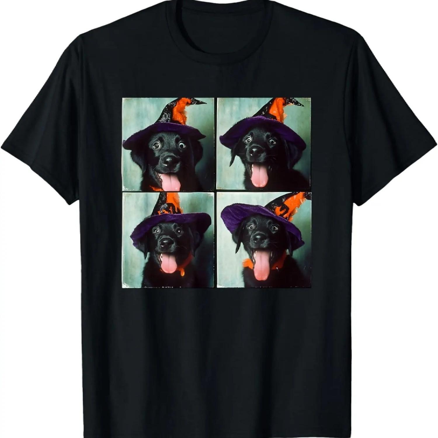 Black Labrador Dog Photoshoot Halloween T-Shirt S