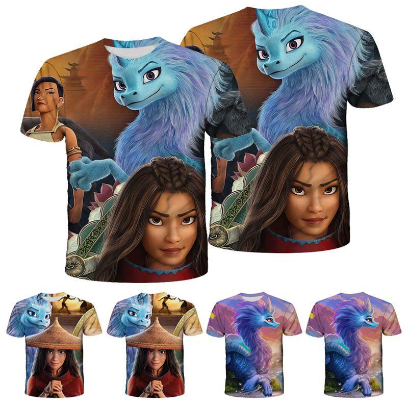 Comfortable And Stylish Raya And The Last Dragon 3d Print T-shirt For Kids