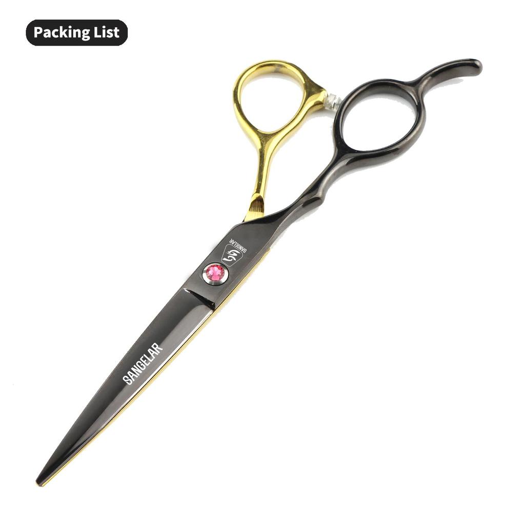 Sanglar Left Hand 6 inch Professional Razor Edge Series Hair Cutting Scissors - Barber Hair Cutting & Thinning Shears For Salon & Home